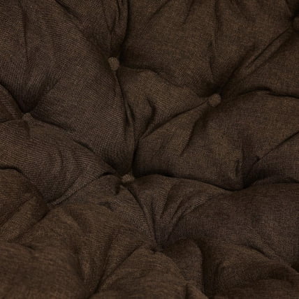 Кресло-качалка PAPASAN/ПАПАСАН w 23/01 B /с подушкой/ 115х78х104 см, Antique brown (античный черно-коричневый), ткань Коричневый, 3М7-147_7