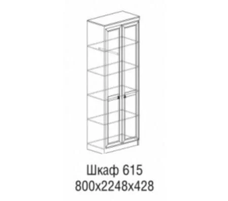 Шкаф Инна 615 денвер темный_2