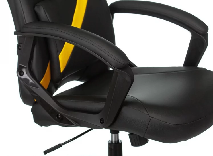 Геймерское кресло Бюрократ ZOMBIE DRIVER Черный-желтый_8