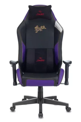 Геймерское кресло Zombie HERO JOKER PRO Черный-фиолетовый_1