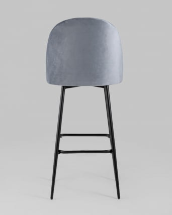 Стул барный Марсель Б велюр Серый_4