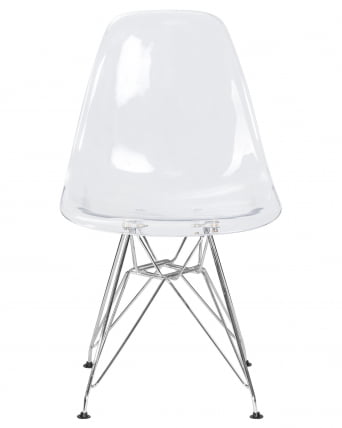 Стул обеденный DOBRIN DSR CASPER ножки хром Прозрачный_5