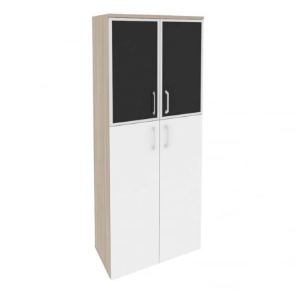 Шкаф высокий широкий ONIX O.ST-1.7R black Дуб Аттик/Белый_0