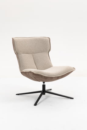 Кресло лаунж Свай бежевый с коричневым / Sway_1