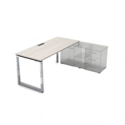 Стол рабочий, прямолинейный три опоры, правый GLOSS LINE НСТП-О.984 Ivory_0