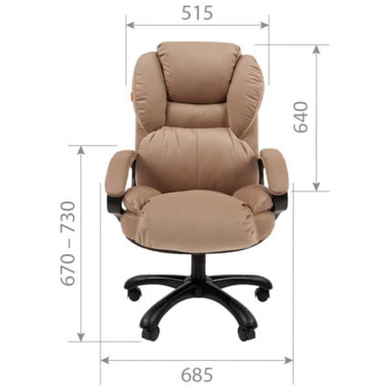 Кресло руководителя CHAIRMAN 434 HOME велюр Темно-бежевый_4