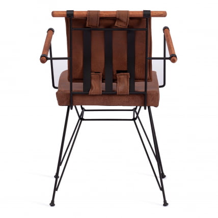 Стул PRIX (mod. 291) металл/экокожа, 53 x 57 x 80.5 см, brown (коричневый) PY-291_3