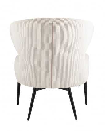 Кресло лаунж Royal Stripes велюр Молочный_4