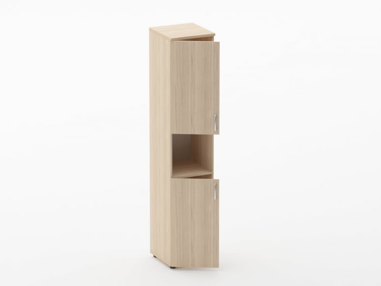 Шкаф высокий закрытый с нишей Glassy 6.19.11Л Бук светлый_1