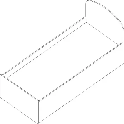 Кровать Проспект Гм.КР-8 бук светлый_0