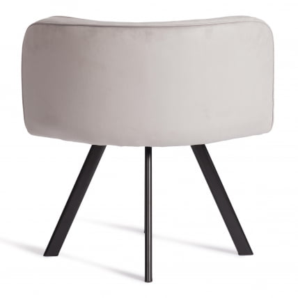 Комплект (стол, 4 стула) QUADRON (mod. PT14) Стол: МДФ/металл, стул: металл/велюр, 100х100х73 см, 69х56х71 см, Light-grey(св-серый) HLR-14/черный_5