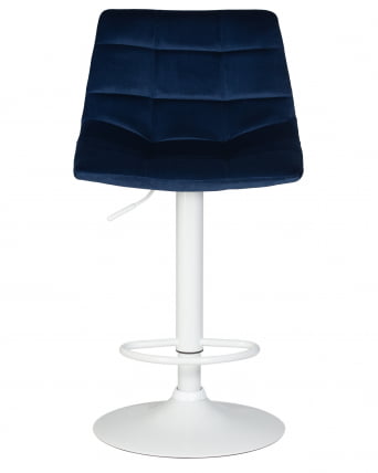 Стул барный DOBRIN TAILOR WHITE Синий велюр MJ9-117_5