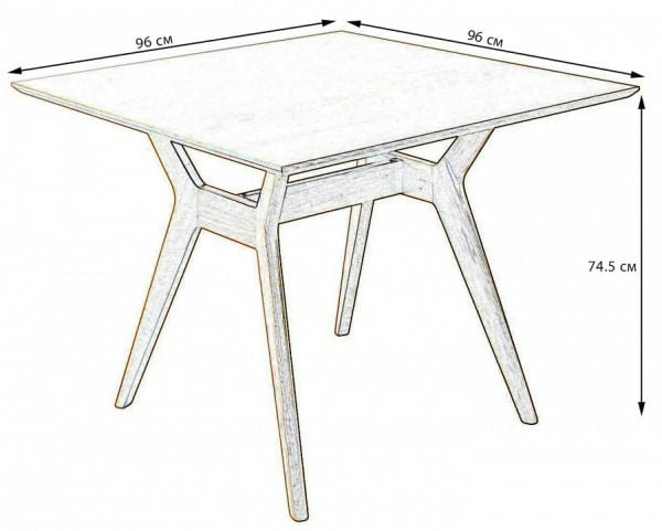 Стол Нарвик 960*960 Белый Темный орех_10