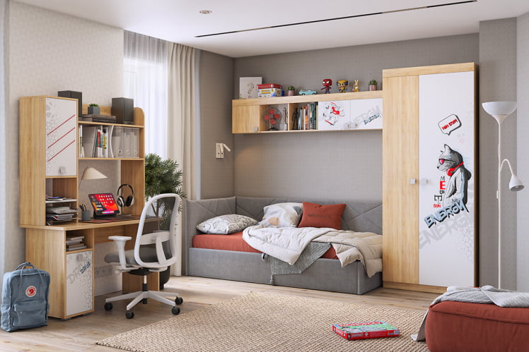 Кровать 0.9 Бест (Тахта) КМ.T-15 графит (велюр)_12