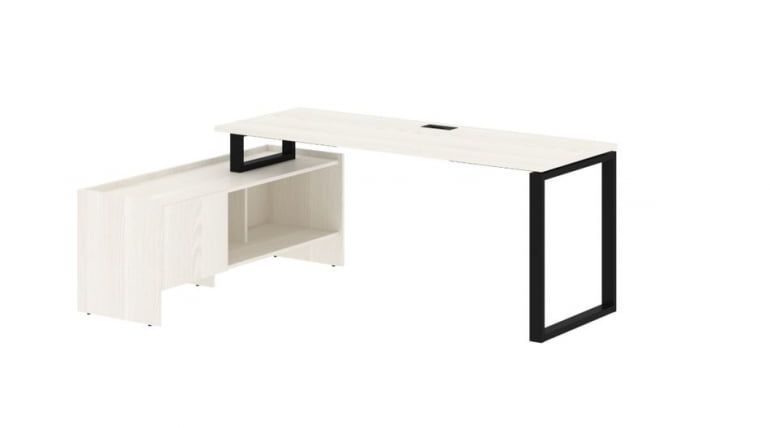 Стол с тумбой EDIS EQCT 19614 Ясень Траун Черный_0