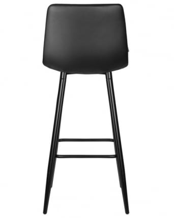 Стул барный ДОБРИН НИCОЛЕ (черные матовые ножки, черная экокожа (П-01)) 2 шт / DOBRIN NICOLE (P-01))_5