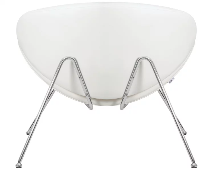 Кресло дизайнерское DOBRIN EMILY Белый винил YP17_4