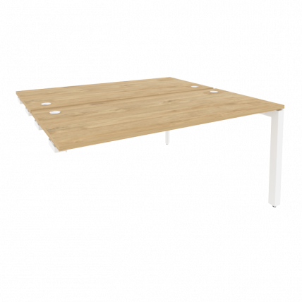 Стол-приставка двойной на П-образном м/к к опорным элем. ONIX O.MP-D.SPR-4.7 Тиквуд Светлый/Белый_0