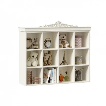 Стол письменный с полкой навесной Маркиза 03 Алебастр_11