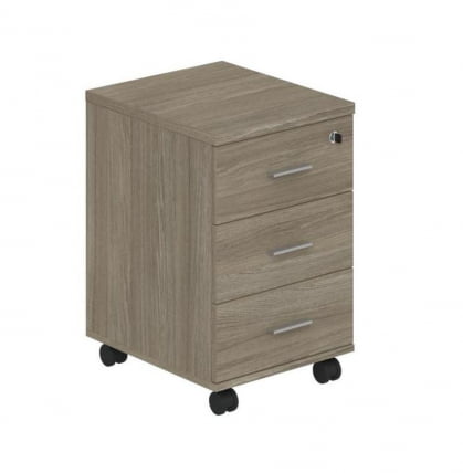 Тумба опорная (мобильная) с 3 ящиками Wing WN.201.OD Дуб темный_0
