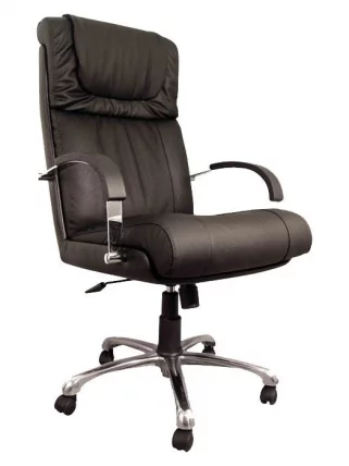 Кресло руководителя Орхидея хром Черный_0