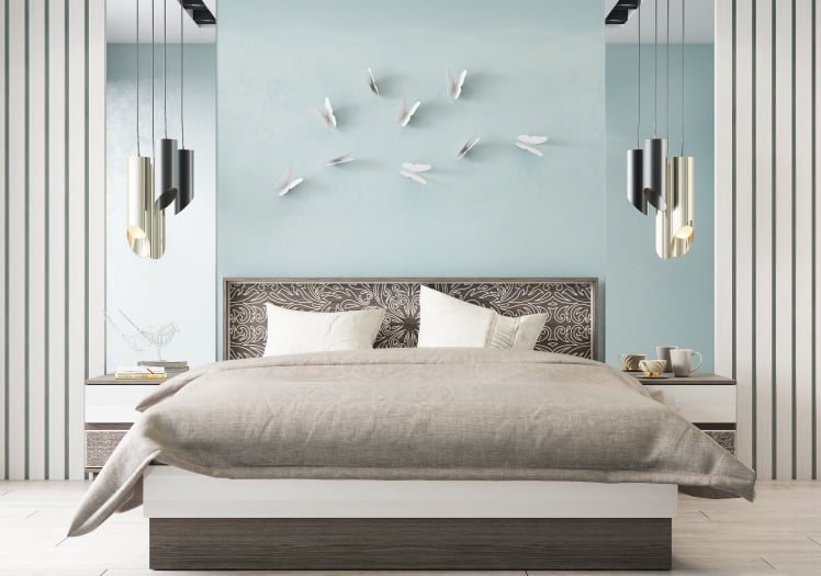 Эстетика Спальня Вид 2 Ясень Анкор Темный/Крем глянец_0