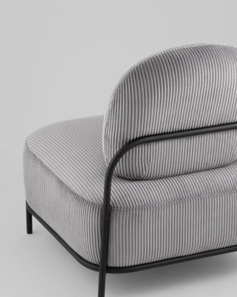 Кресло Стоун К велюр рельефный светло-серый_5