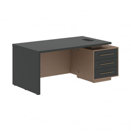 Стол руководителя правый VELION VCT 1890 R Яшма черный Кобра_0