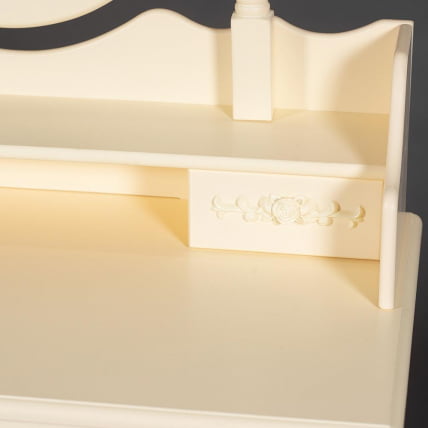 Туалетный столик с зеркалом и табуретом Secret De Maison ARNO ( mod. HX18-263 ) дерево павловния, мдф, 75х40х141см, butter white (слоновая кость)_1