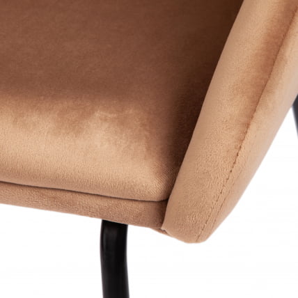 Кресло STAR (mod. CY-1919) вельвет/металл, 68 х 60 х 88 см , коричневый (HLR11)/черный_7