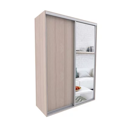 Шкаф-купе 2-х дверный Акцент-Сим ДЗ 1400х600  Ясень шимо светлый_0