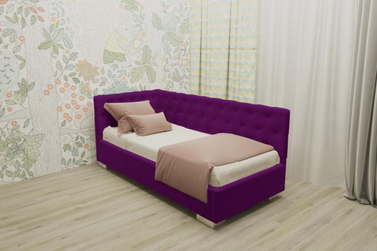 ДЕТСКАЯ МЯГКАЯ ИНТЕРЬЕРНАЯ КРОВАТЬ ВЕРСАЛЬ С ПОДЪЕМНЫМ МЕХАНИЗМОМ (BERHOUSE) Цвет фасада: Фуксия; Материал фасада: Металл/Велюр; Спальное место: 800х1900_0