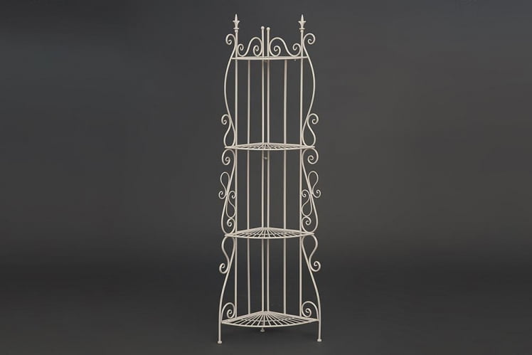 Этажерка угловая Secret De Maison 001 стальной сплав, 50х35х160см, butter white_1