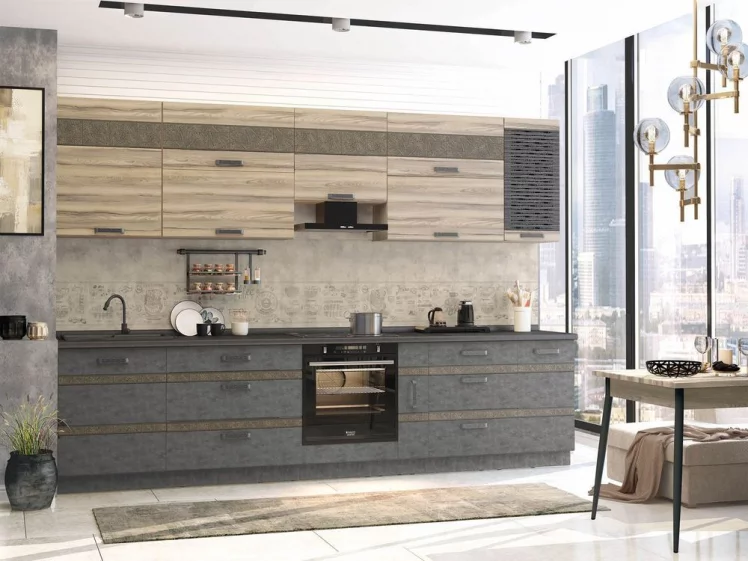 Кухня Бруклин №2 Дуб Кронберг/Лагода/Антрацит_0