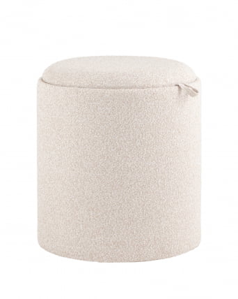 Пуф-столик с ящиком Хюгге XS букле бежевый_0