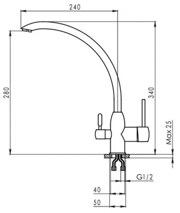 Кухонный смеситель GRANULA 2167 Базальт_1