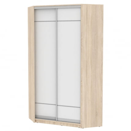 Шкаф-купе Белла(H10)2200х1153х1153(ДСС-Белый-D7D7)_0