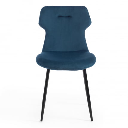 Стул ROBOCOP (mod. DC0128) вельвет/металл, 57 х 46 х 85 см , синий (HLR 63)/черный_4