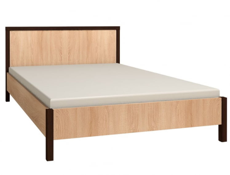 Кровать (1800) BAUHAUS 1 Дуб Сонома/Орех шоколадный(спальня)_0