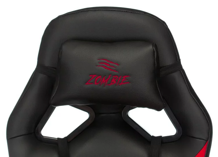 Геймерское кресло Бюрократ ZOMBIE DRIVER Черный-красный_5