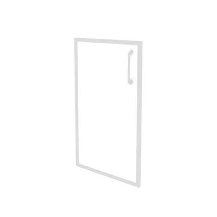 Фасад стекло в раме низкий левый (лакобель, белый) ONIX O.SR-3(L) white_0
