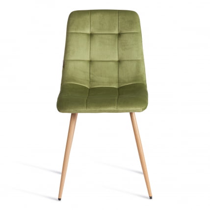 Стул CHILLY (mod. JSC-220) Велюр/металл , 44,5х52,5х88 см, Green (зеленый) HLR54 / натуральный_4