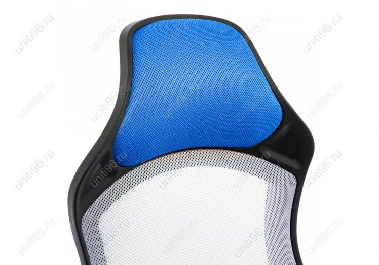 Компьютерное кресло Атлант Белое-Черное-Голубое / Atlant_5