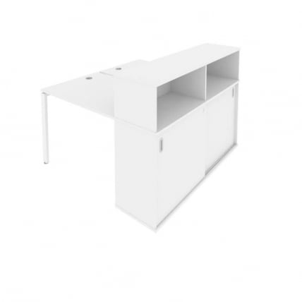 Рабочая станция с опорным шкафом-купе Metal System БП.РС-СШК-2.1 Белый_0