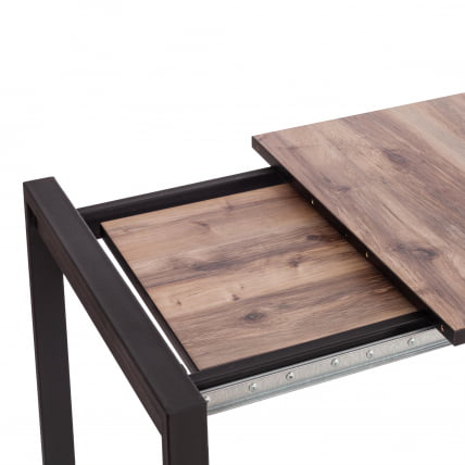 Стол GALEON ЛДСП/HPL/металл, 110 x 70+45 x 75 см, Береза Таксус/черный_7