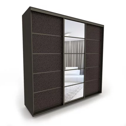 Шкаф-купе 3-х дверный Акцент-Квадро КЛ 2100х600 Венге/Бронза_0