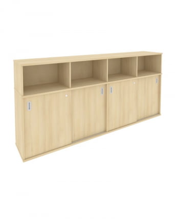 Шкаф-купе приставной Metal System Б.ШК-4 Акация/Белый_0