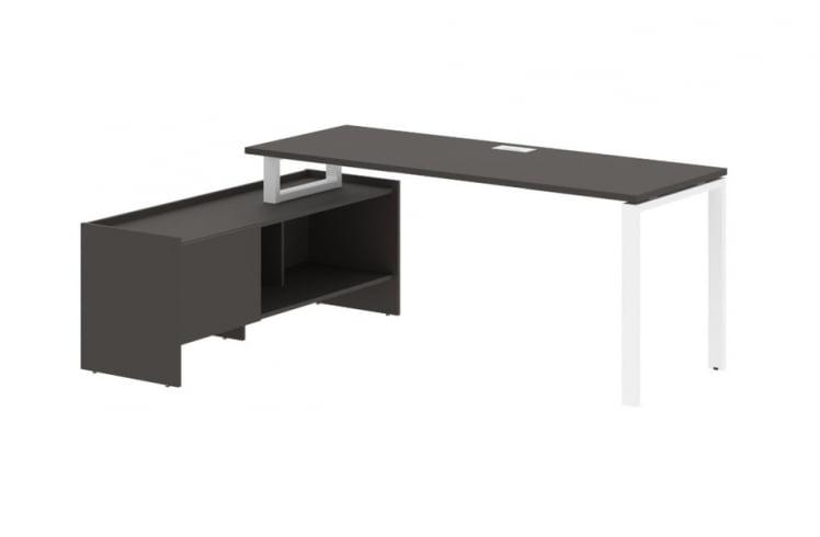 Стол с тумбой EDIS EUCT 19614 Мокко Белый_0