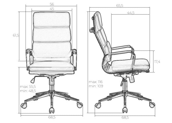 Офисное кресло для руководителей DOBRIN ARNOLD (коричневый)_9