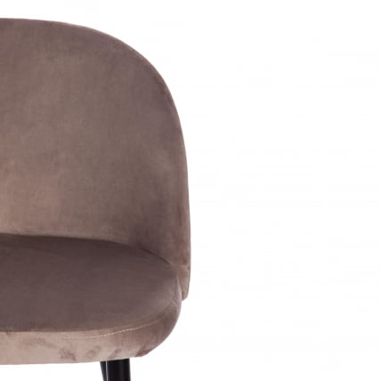 Стул MELODY (mod. 4997) металл/вельвет, 52х49х78см, серо-бежевый/черные ножки_5